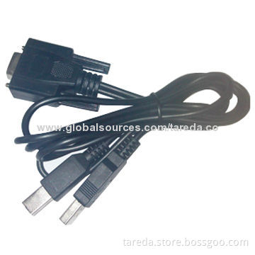 RS232 DB 9pin Y USB BM/AM cable assemble